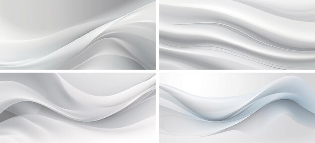 Vector wavy smooth layout presentation curve futuristic silver flow soft wave shiny cover grey graphic