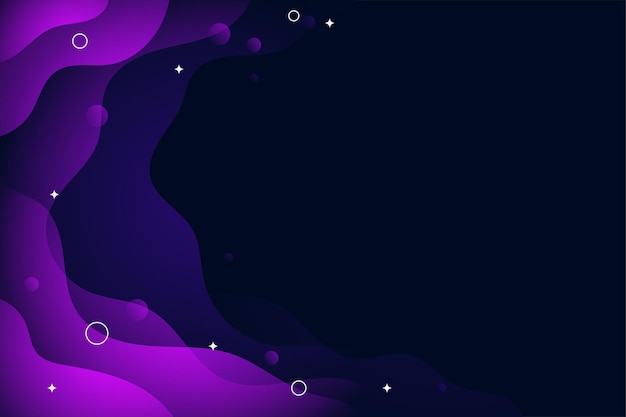 Vector wavy space background with stars