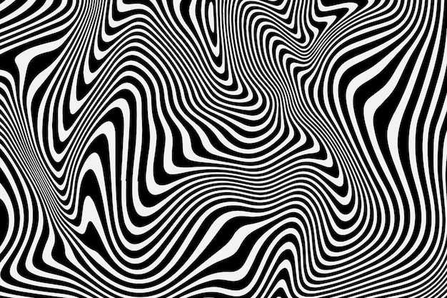 Vector wavy stripes background with curved  ripple lines.