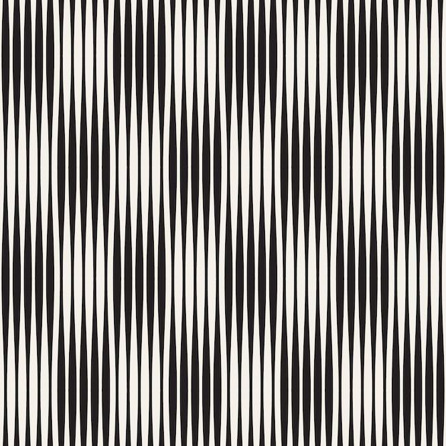 Vector wavy stripes vector seamless pattern retro wavy texture geometric lines monochrome design