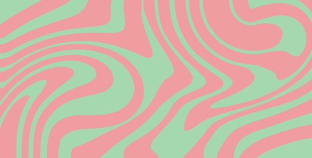 ヒッピー70年代スタイルの波状の渦巻き模様のグルーヴィーなパターン