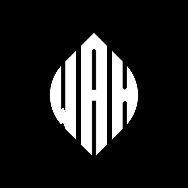 WAX cirkel letter logo ontwerp met cirkel en ellips vorm WAX ellips letters met typografische stijl De drie initialen vormen een cirkel logo WAX Circle Emblem Abstract Monogram Letter Mark Vector