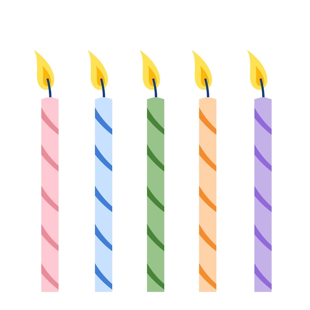 Wax happy birthday party candle set