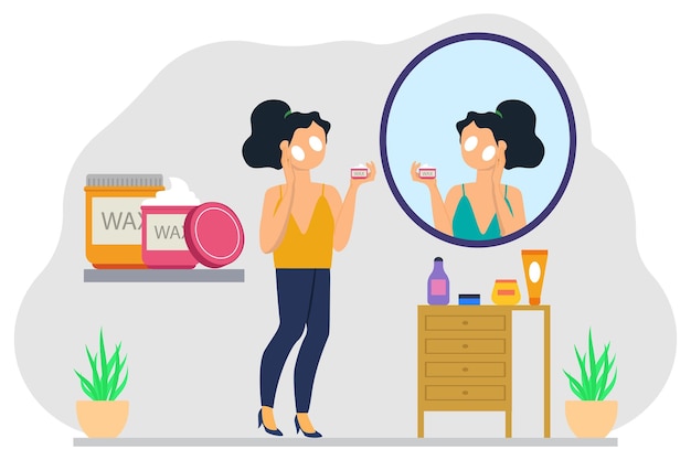 ワックスベクトルイラストは,ヘアサロンに使用できます