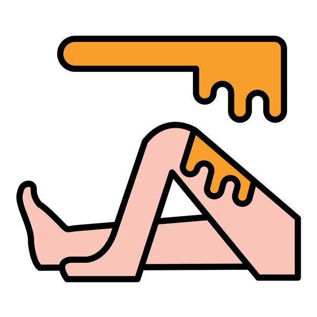 Waxing Flat Illustration