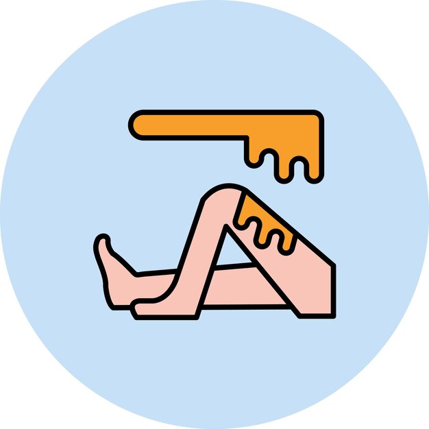 Vector waxing flat illustration