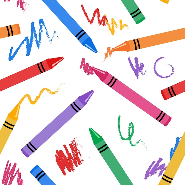 Waxpotloden naadloos patroon tekenen doodles krabbels illustratie