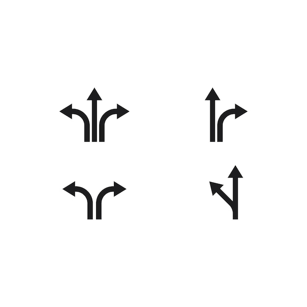 Way direction sign vector icon illustration