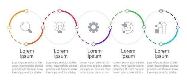 Vettore modello di progettazione del grafico di infografica di successo