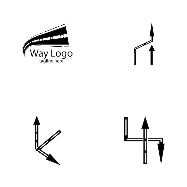 Way vector icon illustration design template