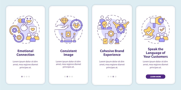 Ways to develop brand longevity onboarding mobile app screen