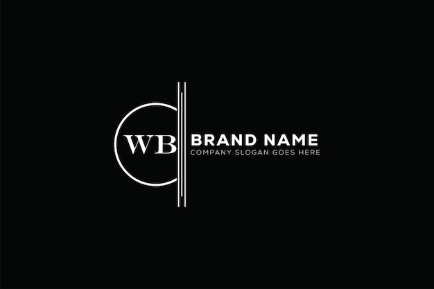 Vector wb letter logo design wb business and real estate monogram logo vector template