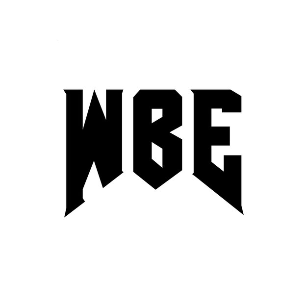 WBEのロゴデザイン 黒と白の色の組み合わせ WBEロゴ WBEベクトル WBEデザイン WBEアイコン WBEアルファベット WBEタイポグラフィー ロゴデザイン