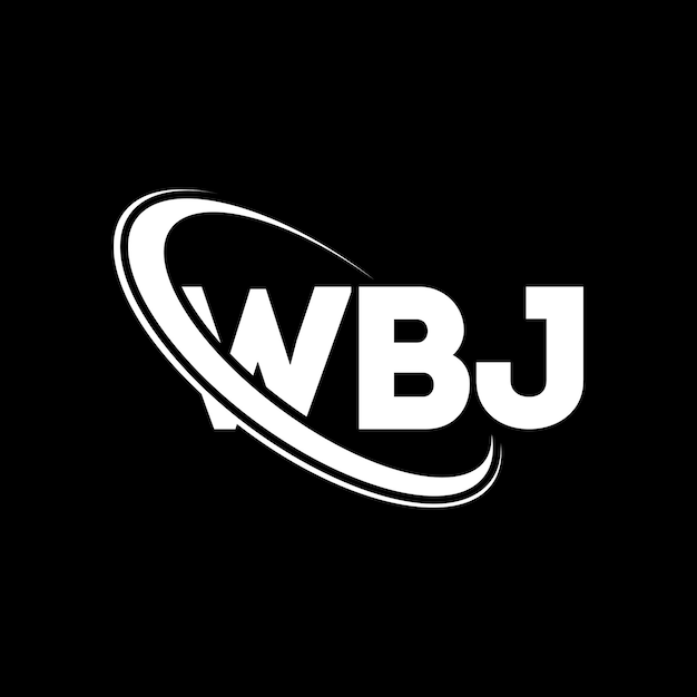 ベクトル wbjのロゴ wbj文字 wbj字母 ロゴのデザイン wbjロゴのイニシャル 円と大文字のモノグラム ロゴの wbj タイポグラフィー テクノロジービジネスと不動産ブランド
