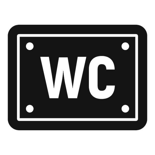 Wc-bordpictogram eenvoudige vector Toiletruimte Toilet openbaar