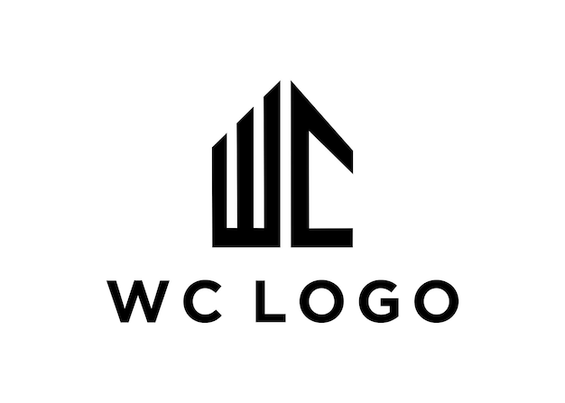 Vector wc logo design vector illustration