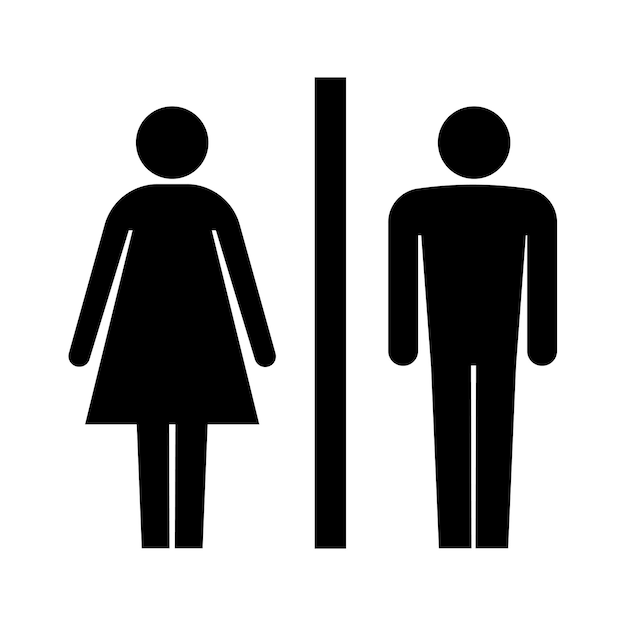 WC toilet pictogram vectorillustratie