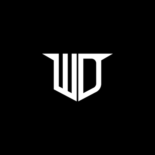 WD Modern Construction Logo with Symmetrical Design