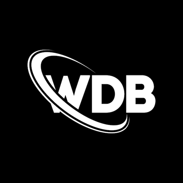 Vector wdb logo wdb letter wdb letter logo ontwerp initialen wdb logo gekoppeld aan cirkel en hoofdletters monogram logo wdb typografie voor technologie bedrijf en vastgoed merk