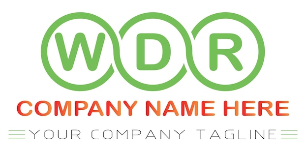 Wdr letter logo design