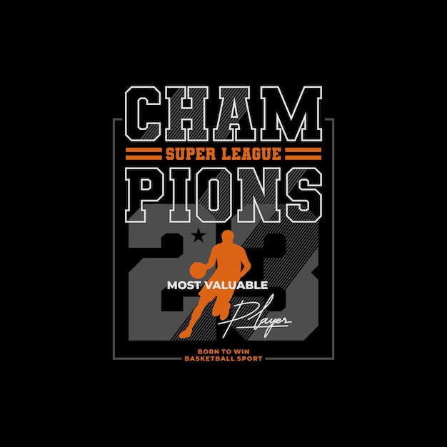 we are the champion typography design tee for t shirtvector illustration