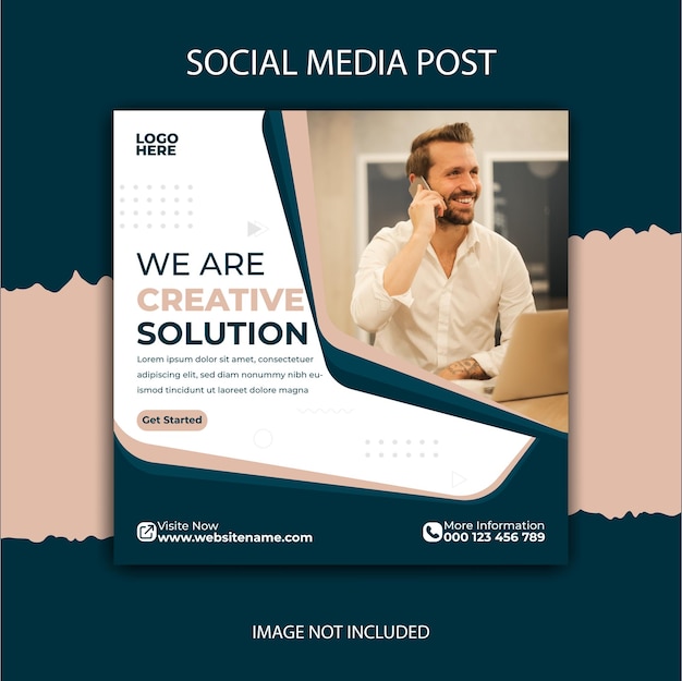 We are creative agency and corporate business flyer. social media instagram post or web banner