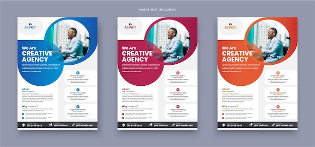 We are creative agency corporate business multipurpose flyer design and brochure cover page template