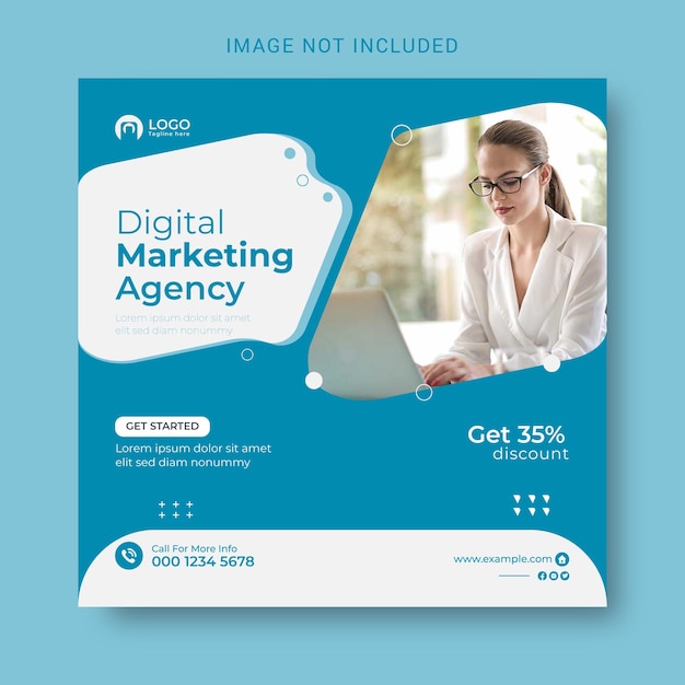 We are creative business agency corporate flyer square instagram social media post banner