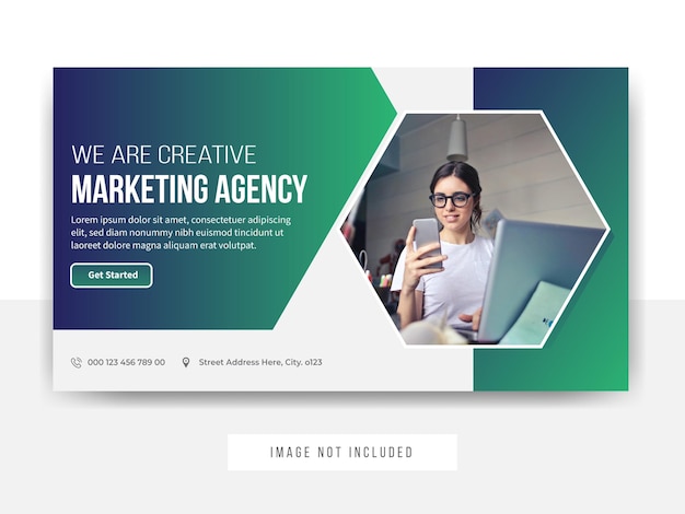 Vector we are creative marketing agency youtube thumbnail design