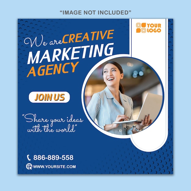 We are creative solution agency corporate business flyer square instagram social media post banner