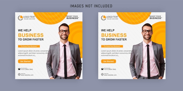 we are creative solution and corporate business flyer, instagram social media post banner