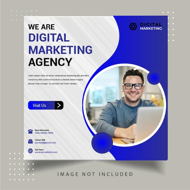 We are Digital Marketing Agency 소셜 미디어 포스트 디자인