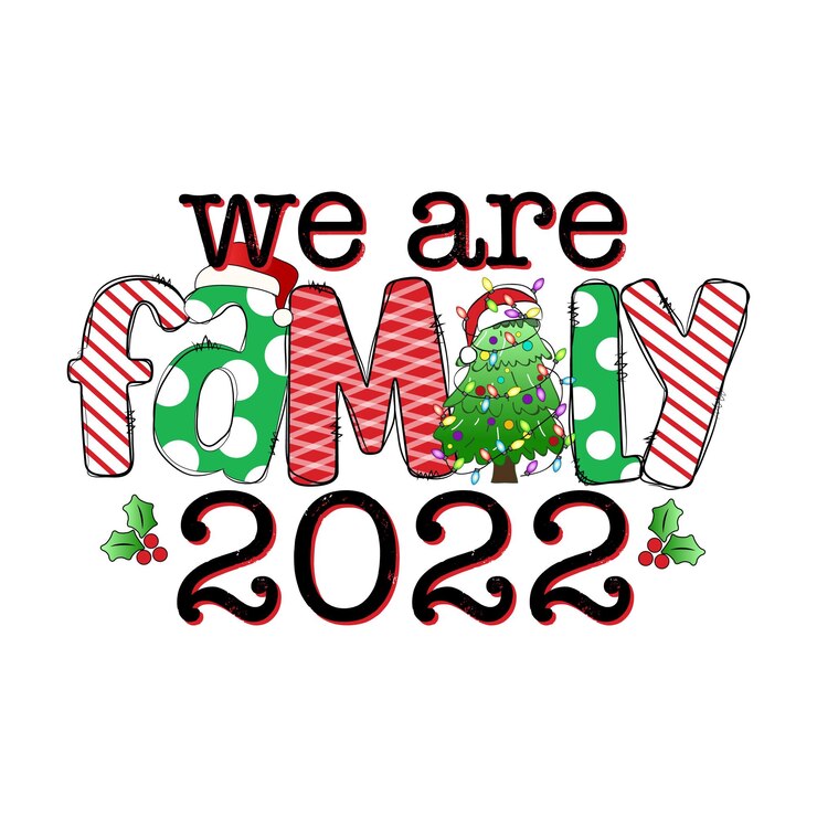 वेक्टर we are family 2022, christmas svg, christmas png