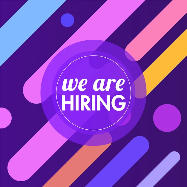 We Are Hiring, Advertising poster or template 