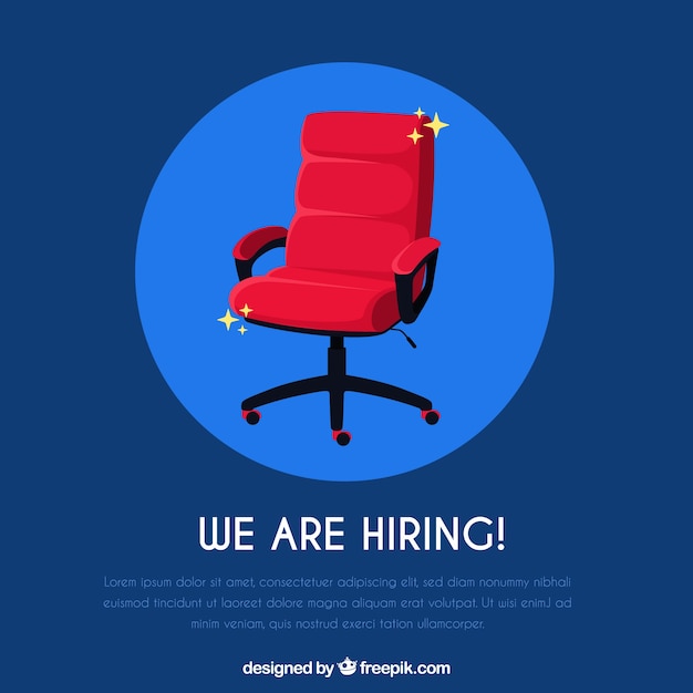 We are hiring background in flat style