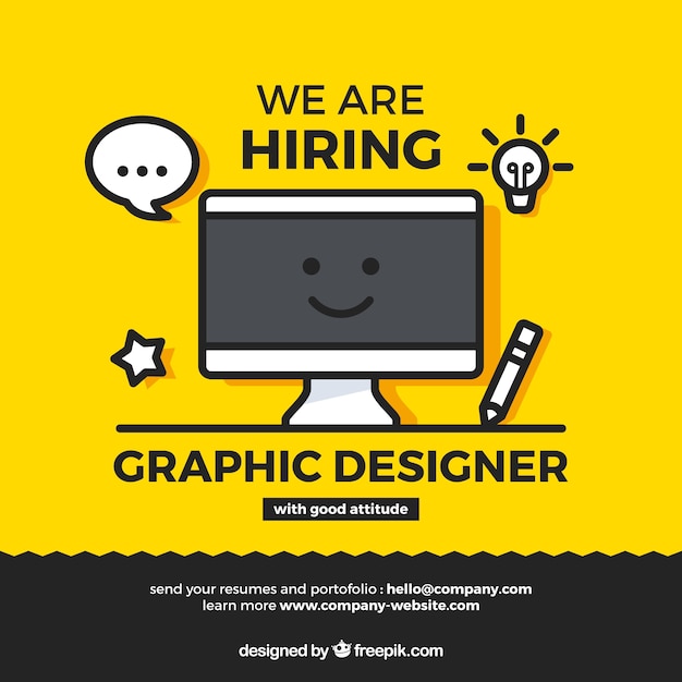 We are hiring banner composition