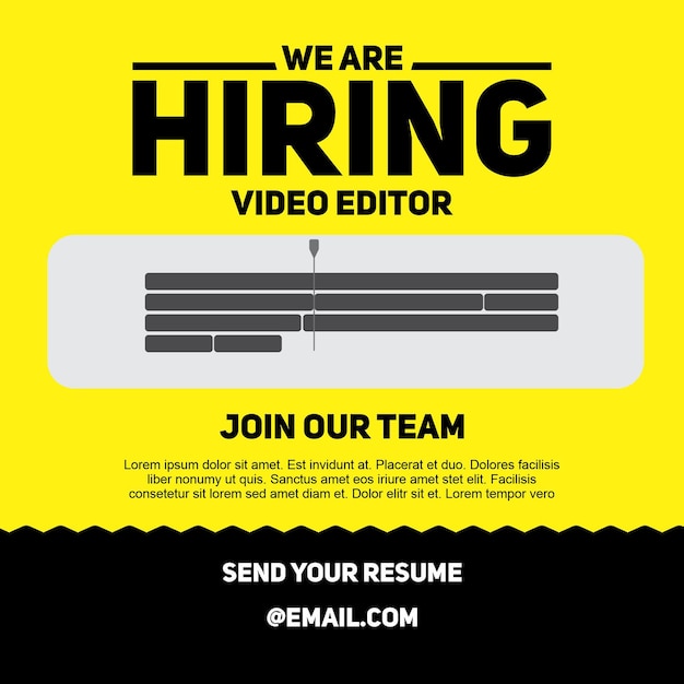 We are hiring banner web template social media post