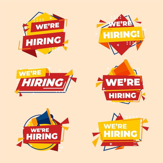 Vector we are hiring - banners concept