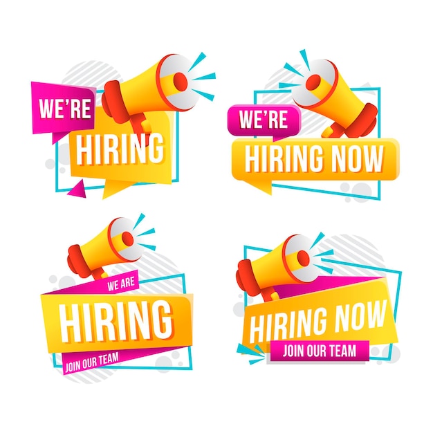 Vector we are hiring banners concept