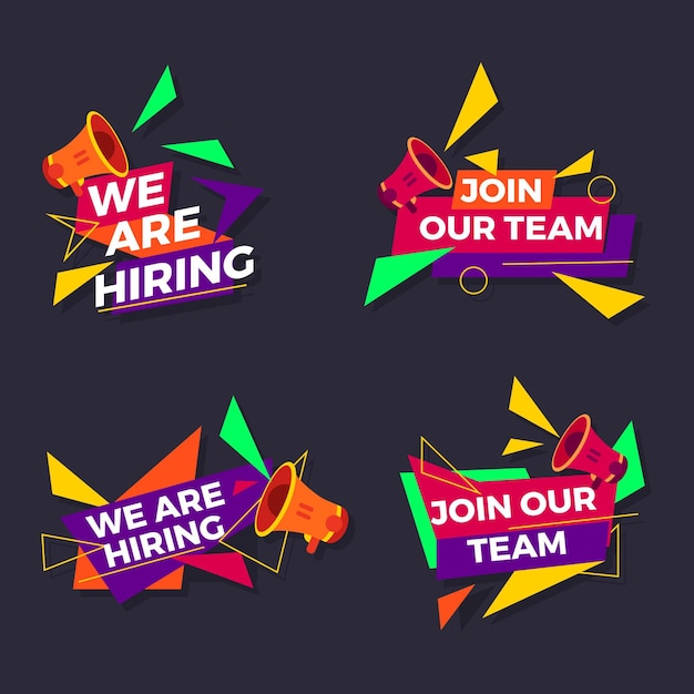 Vector we are hiring banners template