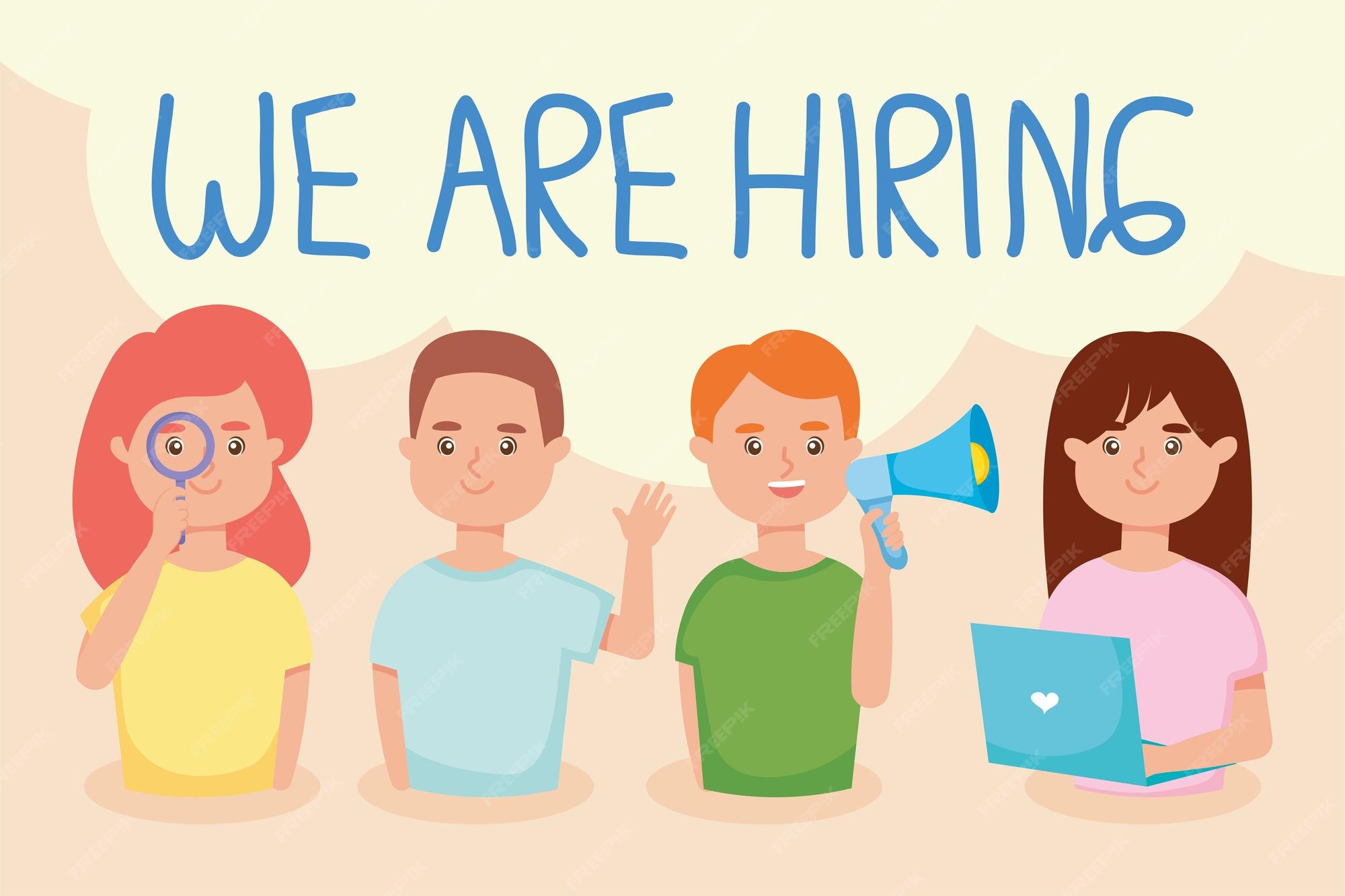 Premium Vector We are hiring design Premium Vector We are hiring design