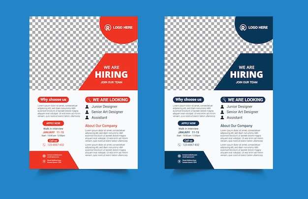 We are hiring flyer design bundle hiring employee poster leaflet design bundle flyer template