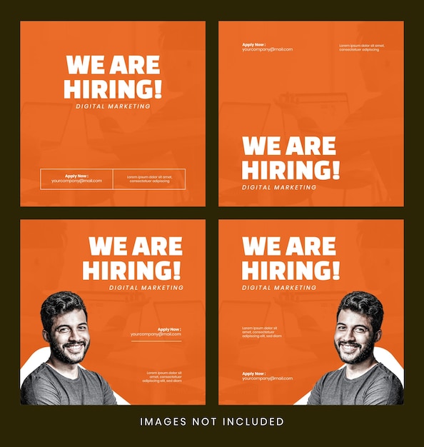 We are hiring instagram post template
