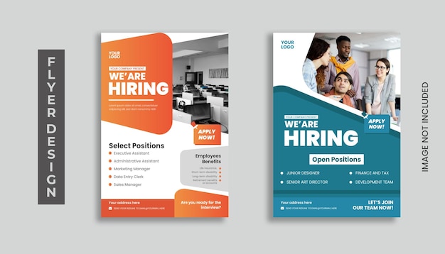 We are hiring job flyer design Job vacancy leaflet flyer template design We are hiring Job advert