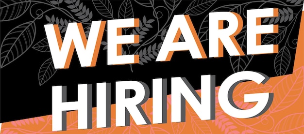 Vector we are hiring job offer vector illustration