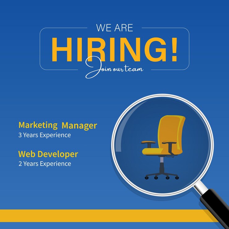 Vector we are hiring join our team announcement banner design hiring recruitment open vacancy design