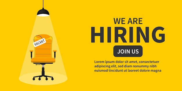 We are hiring join our team announcement banner design Hiring recruitment open vacancy design