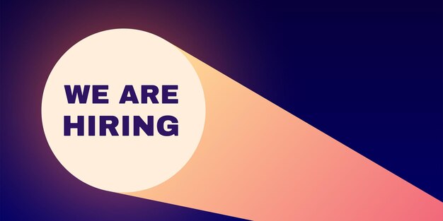 Vector we are hiring join our team illustration