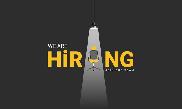 We are hiring join to the team announcement Hiring recruitment open vacancy design