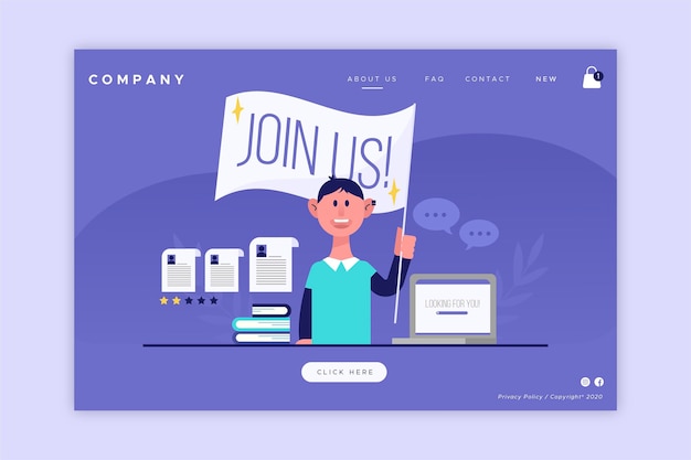 We are hiring landing page concept